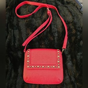 NWOT Charming Charlie Red Studded Crossbody